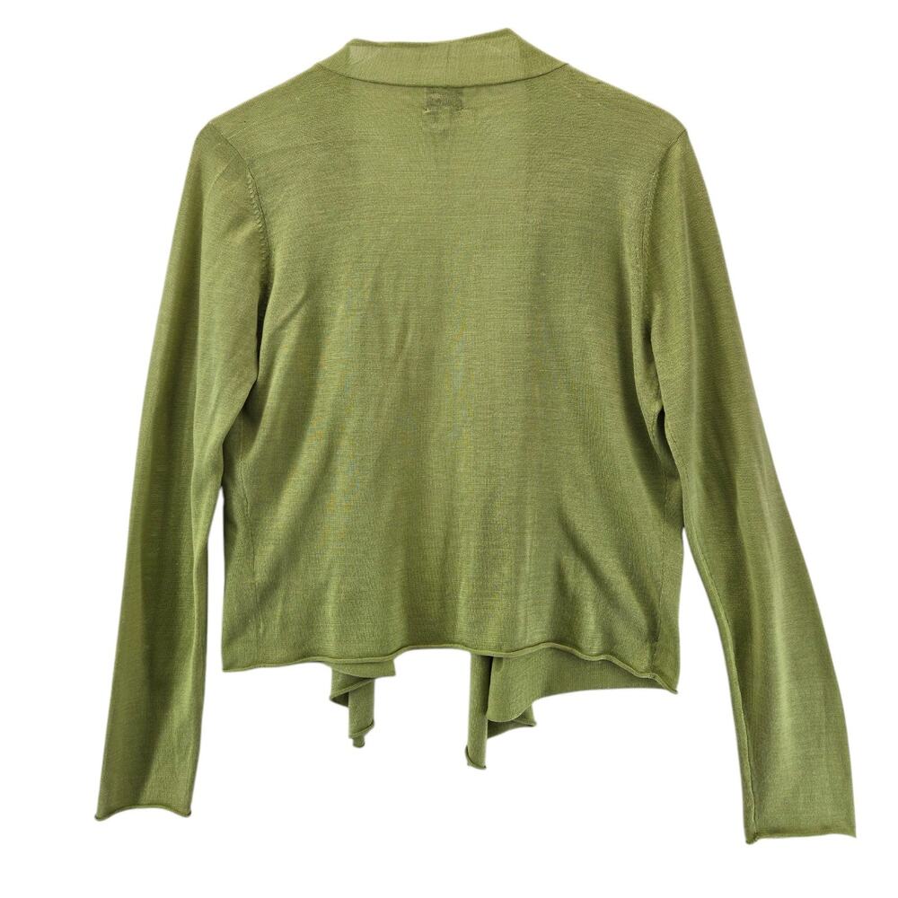 Eileen‎ Fisher Lightweight Silk Open Cardigan Sweater Small Womens Light Green - Picture 3 of 8